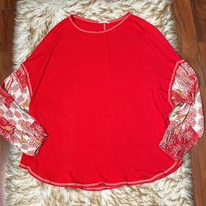 Hummingbird statement sleeve thermal top